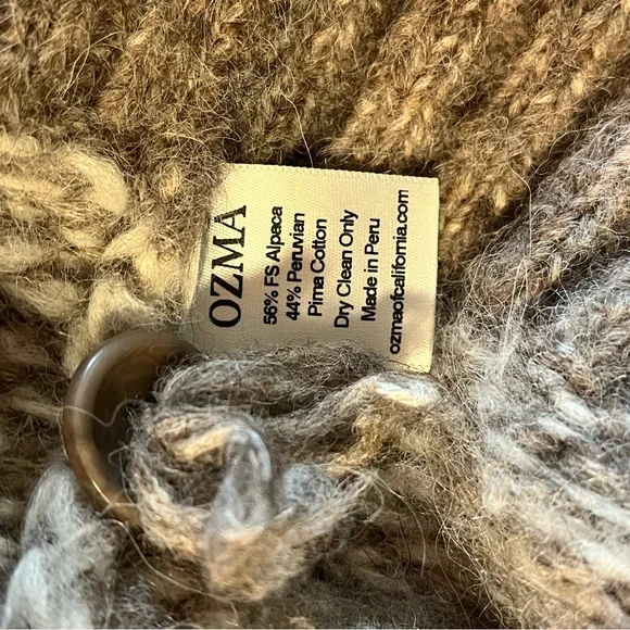 TRADE Ozma of California Cabin Cardi, Eco-Cloud Alpaca Cotton, Shrub - Picture 13 of 15